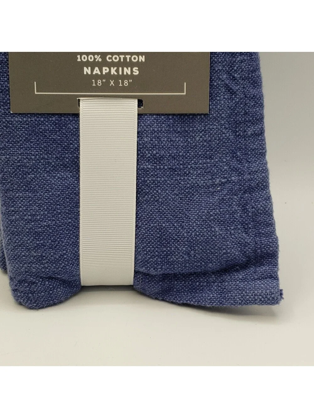 New Denim Blue Cotton Napkins Set of 4 Storehouse Table Linens 18x18